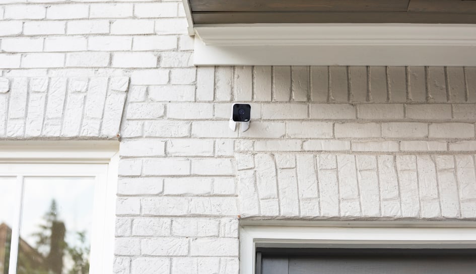 ADT outdoor camera on a Erie home